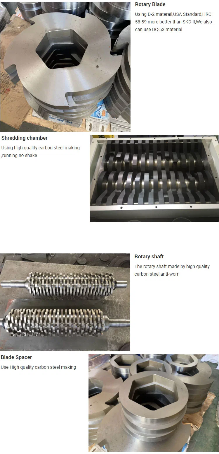 Solid Waste Crushing System Recycling Lineintelligent Control of Hydraulic Drive Shredder Machine